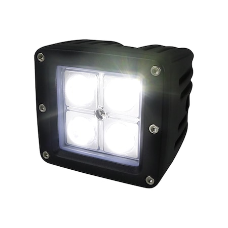 Spec-D Tuning 3" 4 LED WORK LIGHT SQUARE- SPOT BEAM PATTERN, PK 2 LF-3204SSQ